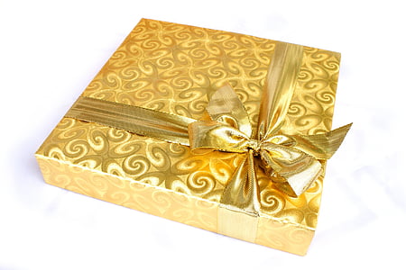 gold gift box with ribbon thumbnail