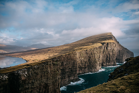 top view photography of mountain thumbnail