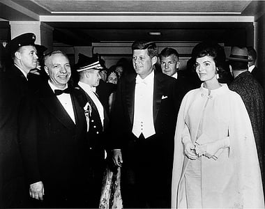 John F. Kennedy beside wife grayscale photo thumbnail