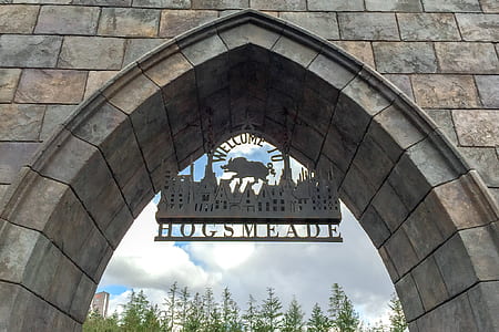 gray metal Hogsmeade signage thumbnail