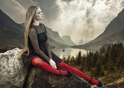 mountains, fashion, person, woman thumbnail