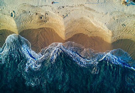 bird's eye view of seashore thumbnail