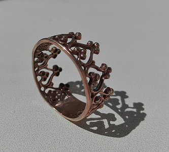 women's gold-colored crown themed ring thumbnail