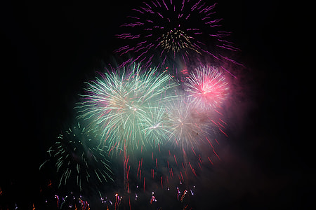 fireworks during night thumbnail
