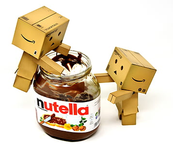 Nutella jar two brown cardboards artwork thumbnail