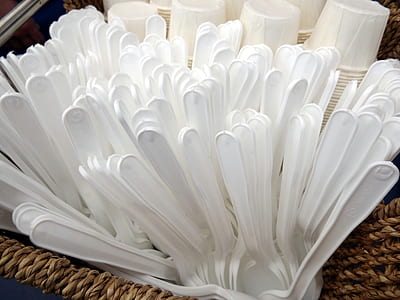 bunch of disposable spoons and cups thumbnail