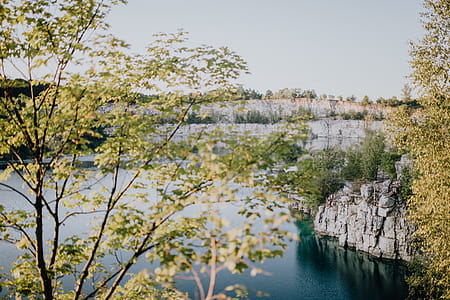Zakrzówek reservoir, the old limestone quarry flooded with water thumbnail