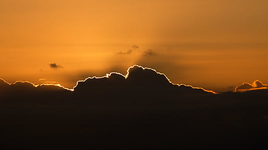 sunset, abendstimmung, light, sun, sky, clouds thumbnail
