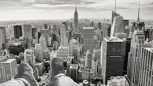 grayscale photo of buildings thumbnail