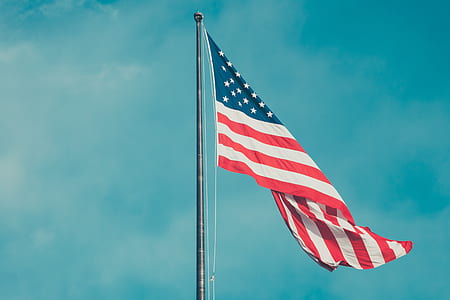 U.S. flag on flag pole thumbnail