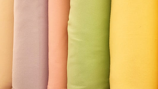 five assorted-color textiles close-up photo thumbnail