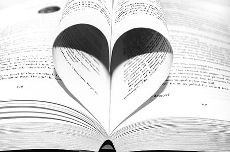 book page folded in heart shape thumbnail