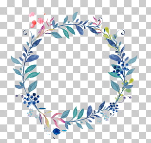 IPhone 8 T-shirt Sticker Find&Save, Small fresh hand-painted blue border, wreath poster PNG clipart