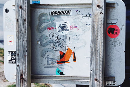 back of gray road signage thumbnail