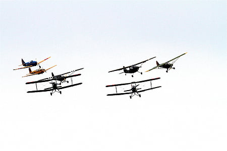 aerial photography of propeller planes thumbnail