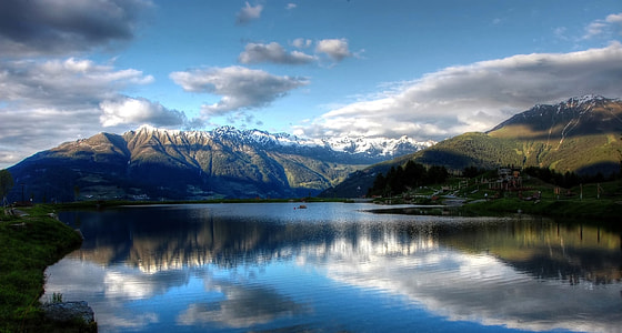 body of water and mountain landscape illustration thumbnail