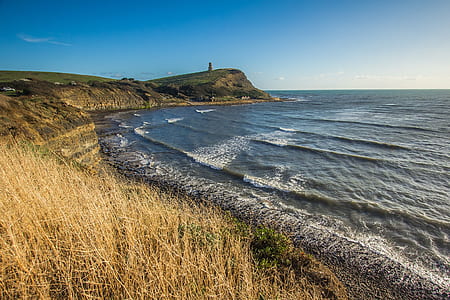 cliffs over body of water under blue sky during daytime thumbnail