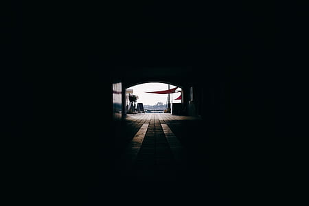 tunnel, dark, road, sunlight thumbnail