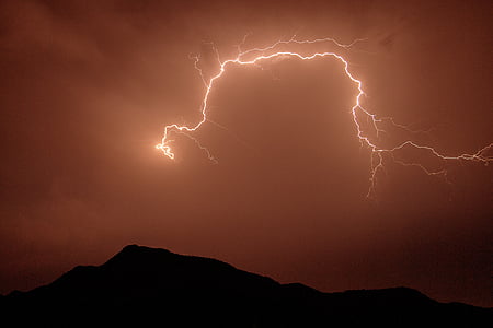 lightning bolt on brown sky thumbnail