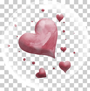 Heart, Floating Heart, red hearts with bubble illustration PNG clipart