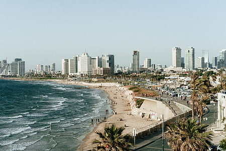 aerial view of beach shore during daytime thumbnail