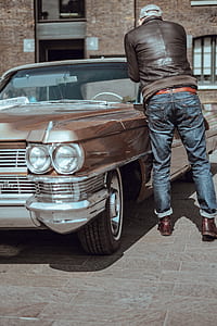 car, vintage, man, classic car thumbnail