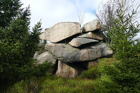 rock formation beside green trees and plants during day time thumbnail