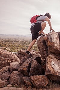 person climbing on rock thumbnail
