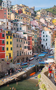 multicolored concrete building under white sky thumbnail