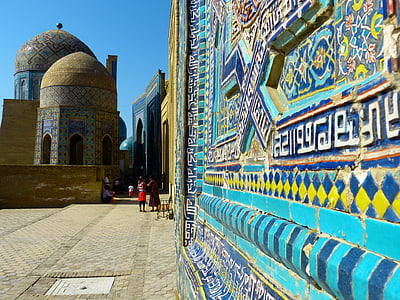 multicolored temple wall art at daytime thumbnail