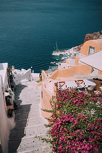 white boat docked near pier near buildings thumbnail