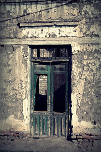 green wooden door at daytime thumbnail