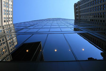 worm's-eye view of glass wall building thumbnail