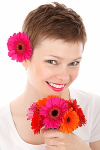 person, woman, flowers, girl thumbnail