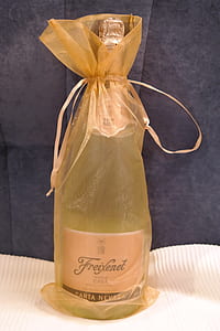 Freixenet Carta Nevada bottle in brown drawstring pouch thumbnail