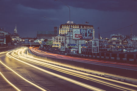 timelapse photography of cars thumbnail