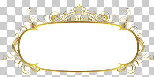 Decorative Arts Text Box Oval Gold And White Banner Illustration