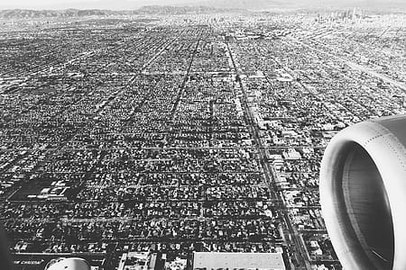 grayscale photography of aerial thumbnail