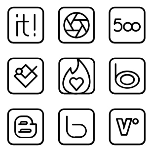 Social Media Vol. 2 svg vector icon sets