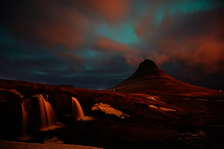 brown mountains and waterfalls thumbnail