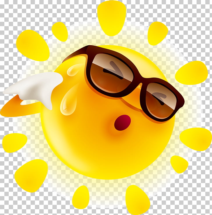 perspiration summer sun illustration