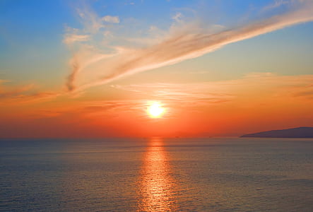 body of water during golden hour thumbnail