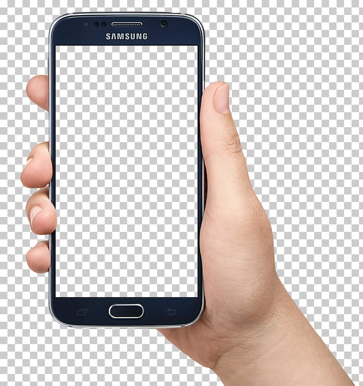 IPhone 8 Smartphone Icon, Hand Holding Smartphone, person holding black Samsung smartphone PNG clipart