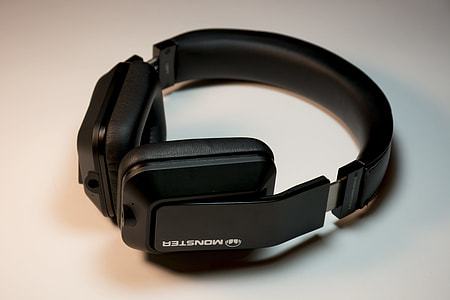 black Monster brand wireless headphones thumbnail