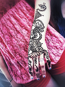 black left hand tattoo thumbnail