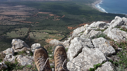 person sitting on peak of mountain thumbnail