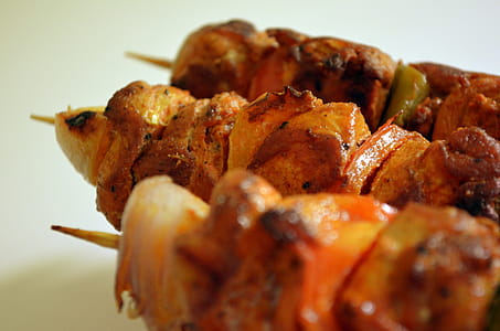 Barbecued chicken brochette thumbnail
