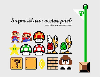 Super Mario Vector Pack Mario Icons Mario Vectors Super Mario Icons ai, eps file