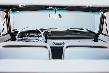 white and black vehicle interior thumbnail