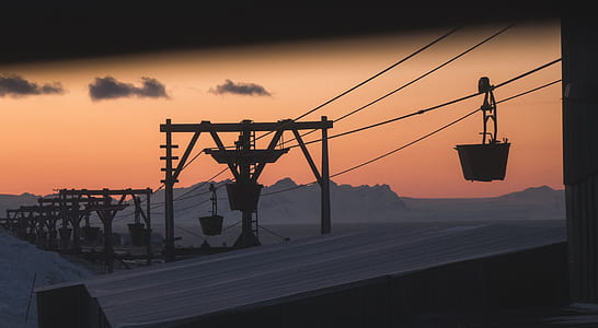 cable cart during sunset thumbnail